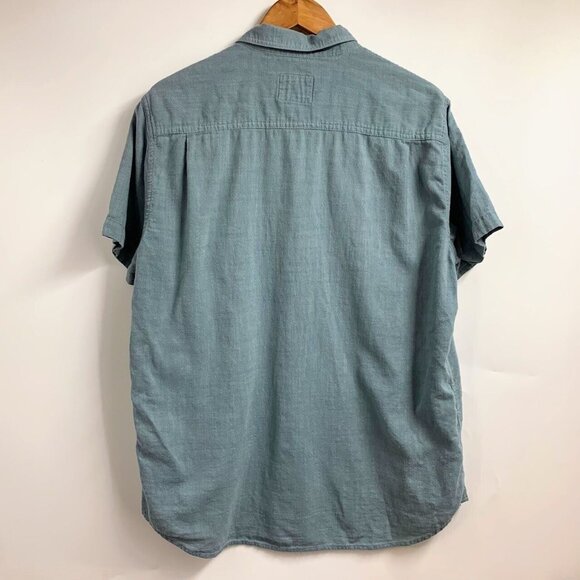 Rails Men's Fairfax Button Up Short Sleeve Teal Sea Green Cotton Shirt XL - Picture 2 of 13